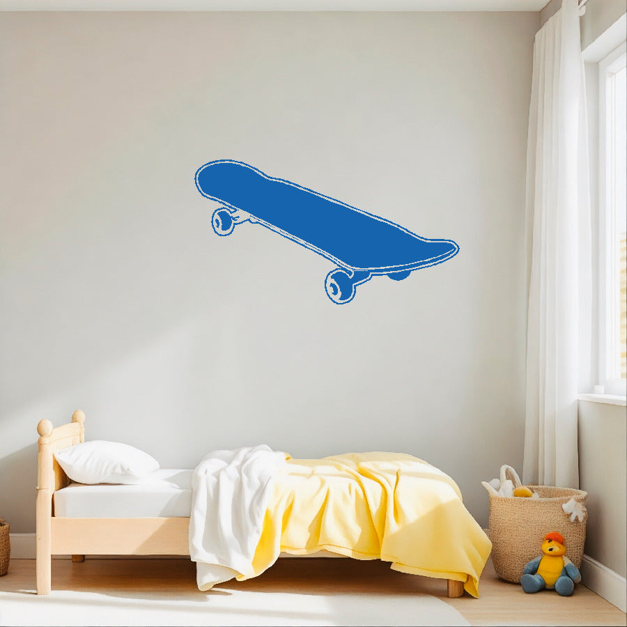 Skateboard silhouette vinyl sticker