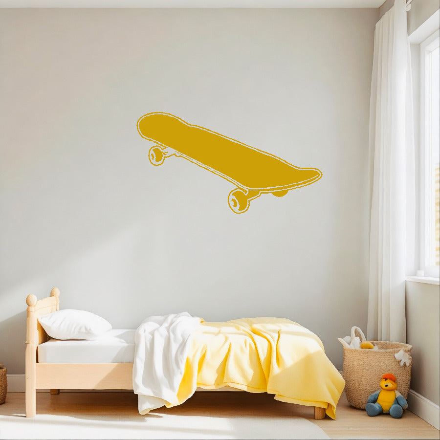 Skateboard silhouette vinyl sticker