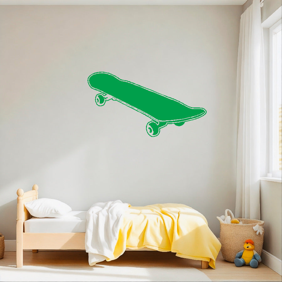Skateboard silhouette vinyl sticker