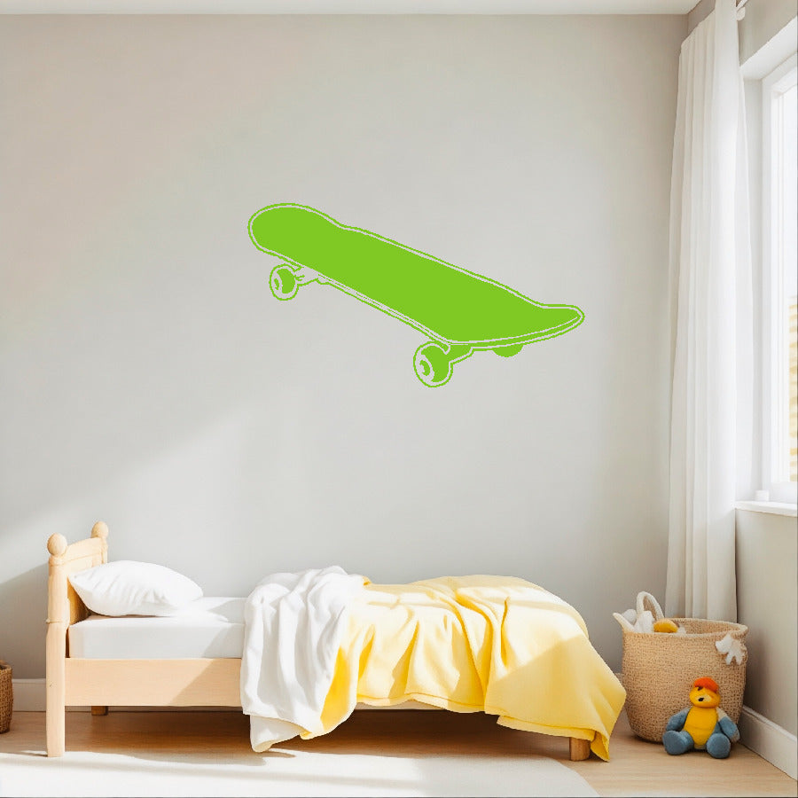 Skateboard silhouette vinyl sticker