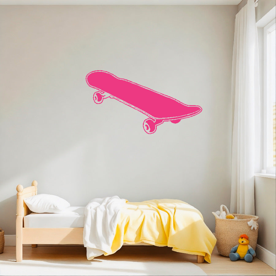 Skateboard silhouette vinyl sticker