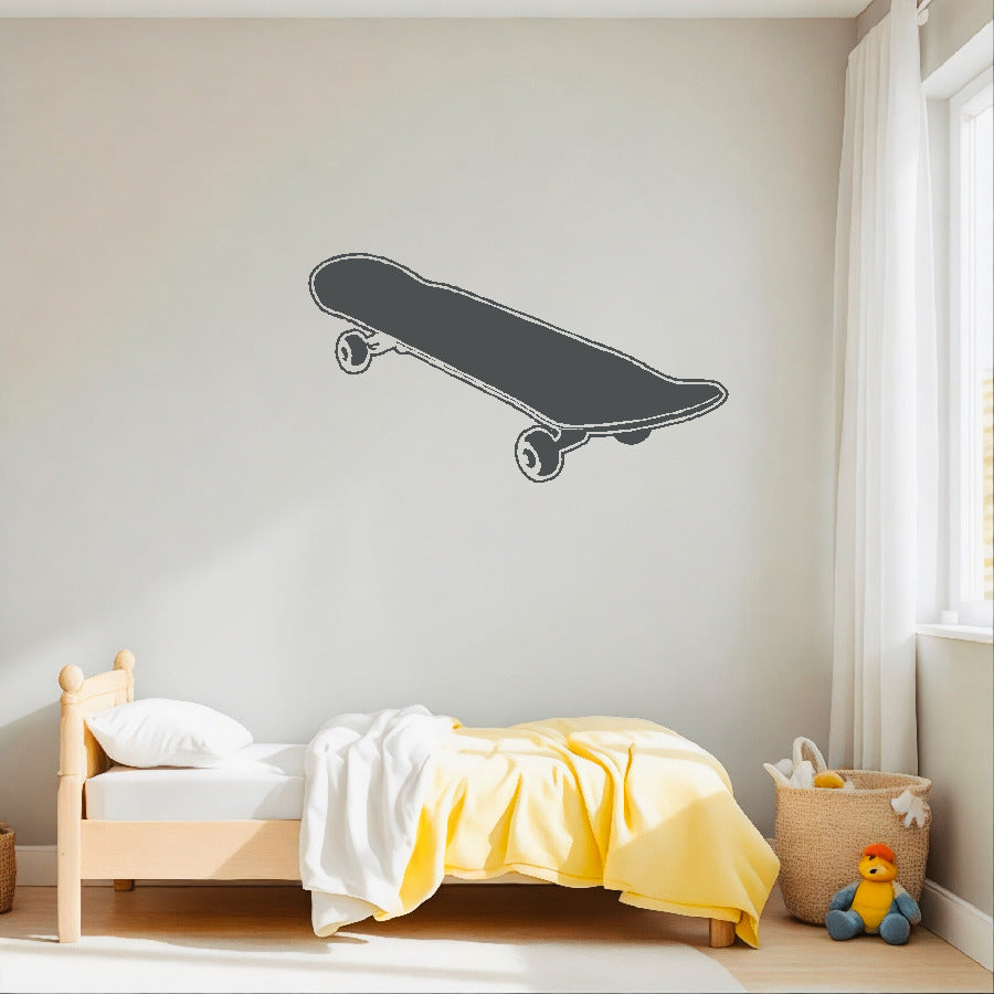 Skateboard silhouette vinyl sticker