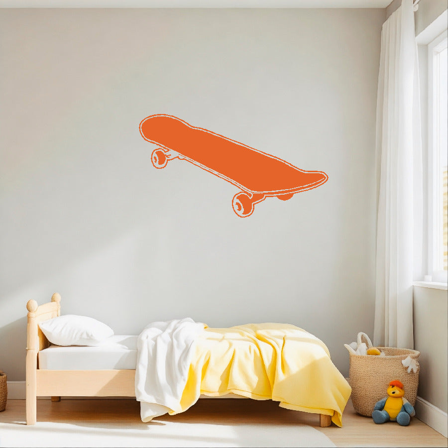 Skateboard silhouette vinyl sticker