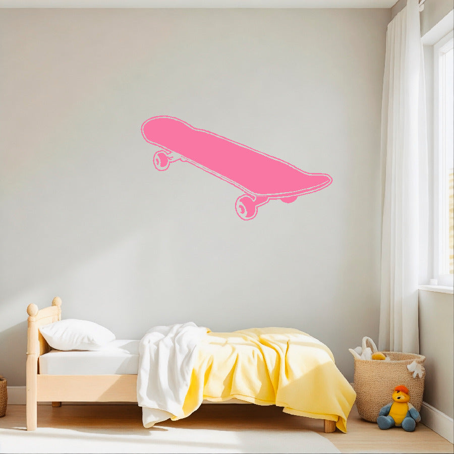 Skateboard silhouette vinyl sticker