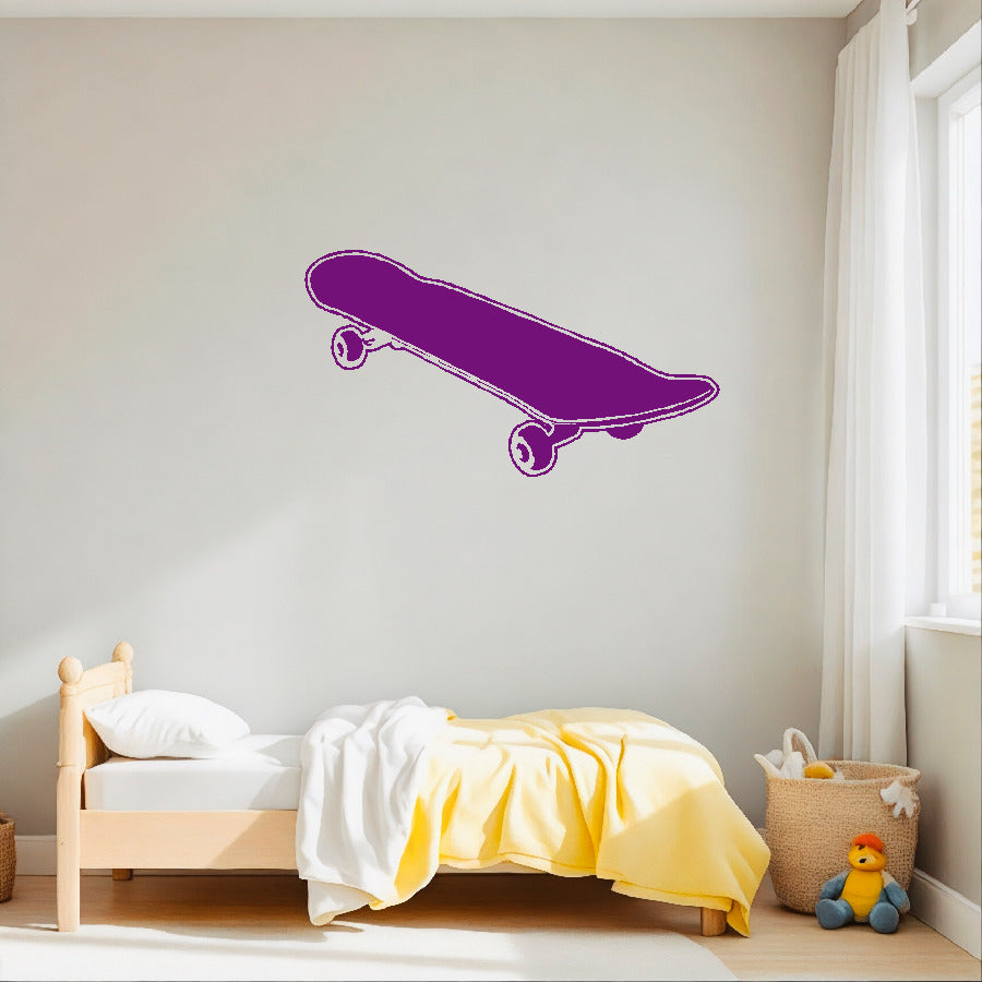 Skateboard silhouette vinyl sticker