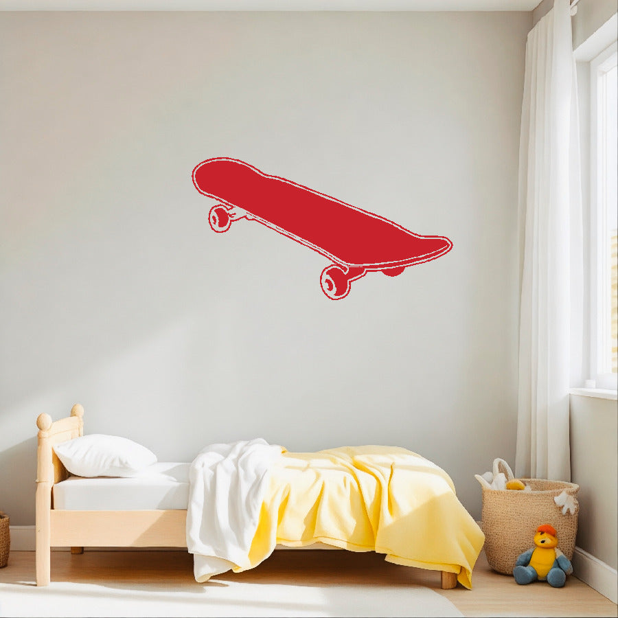 Skateboard silhouette vinyl sticker
