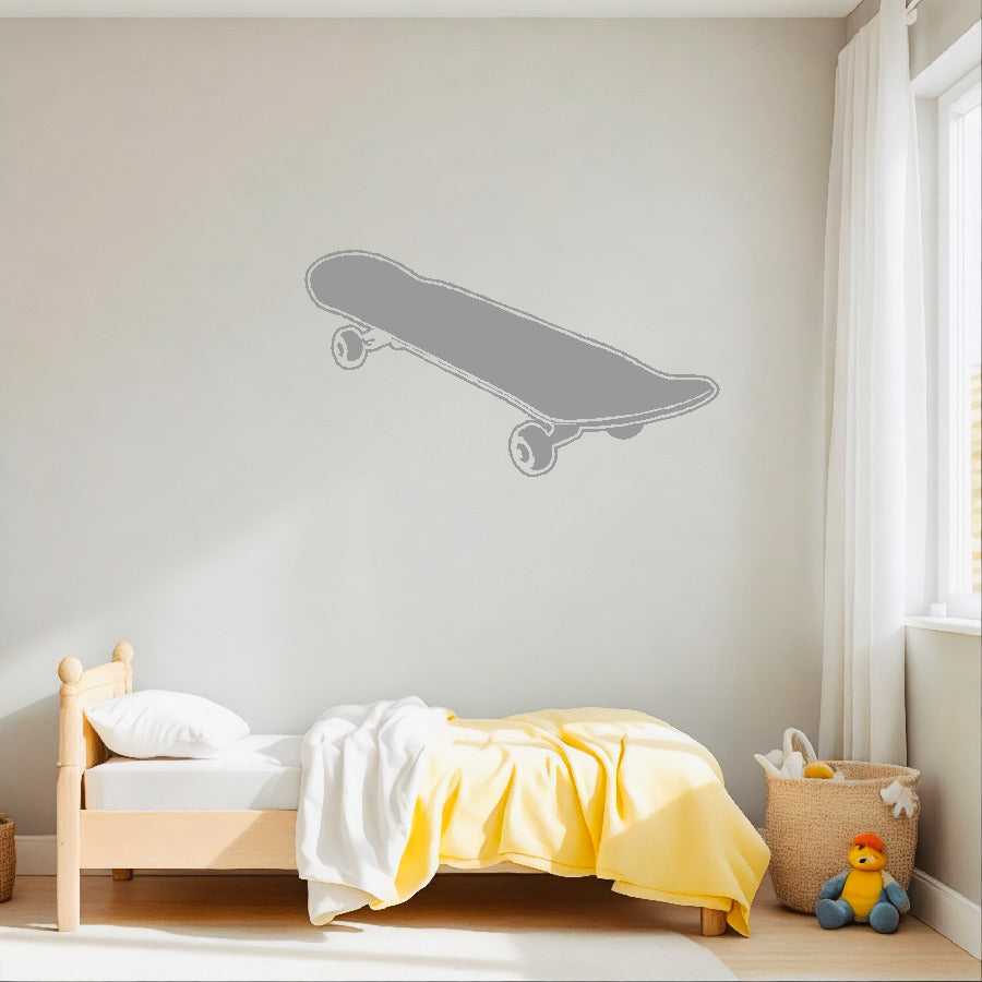 Skateboard silhouette vinyl sticker