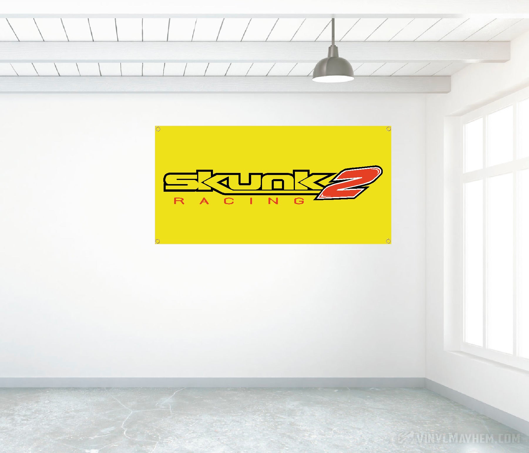 Skunk2 Racing yellow background banner