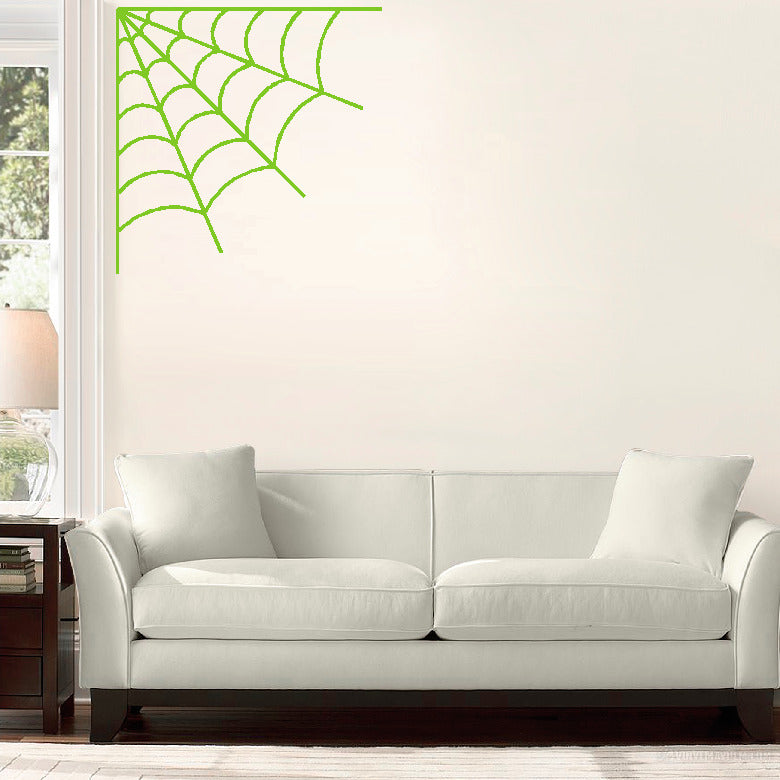 Neon Green Halloween Spider Webs Vinyl