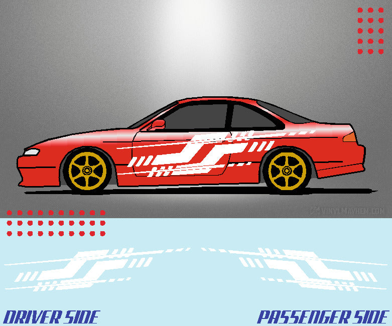 Split Tech Stripe vinyl graphic kit