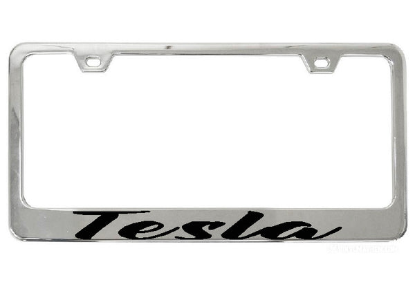 Tesla license deals plate frame black