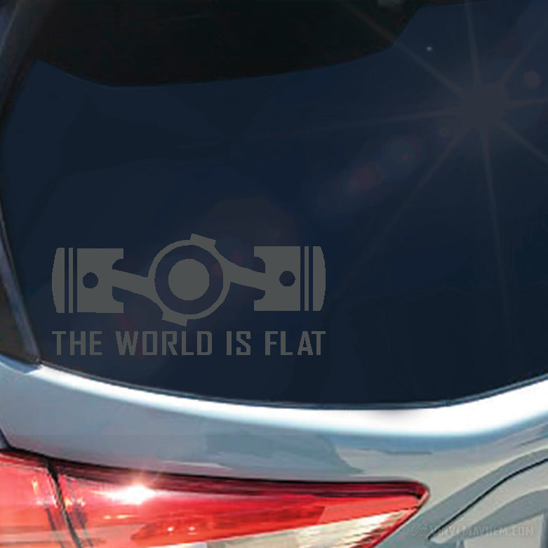 The World Is Flat Pistons Vinyl Sticker