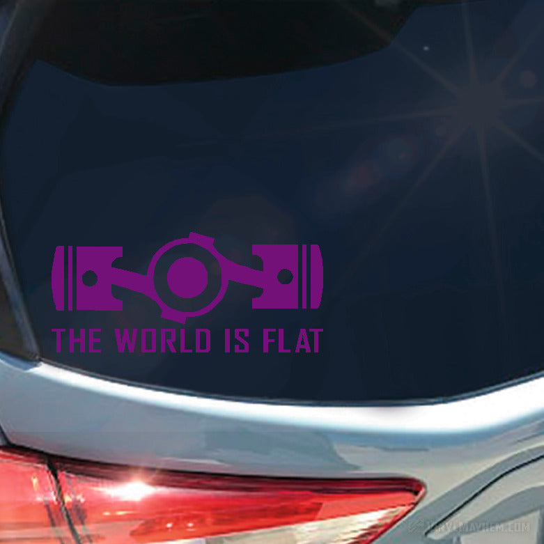 The World Is Flat Pistons Vinyl Sticker