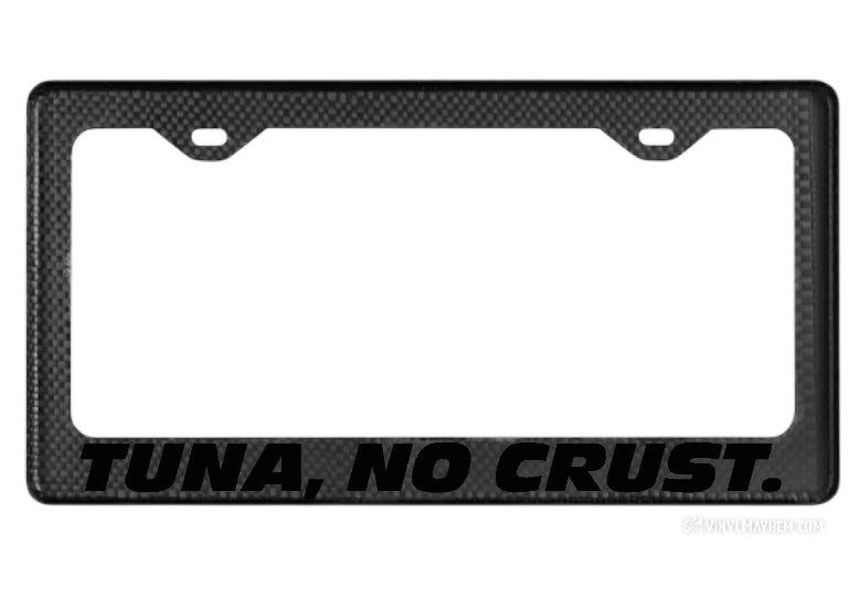 Tuna No Crust carbon fiber license plate frame
