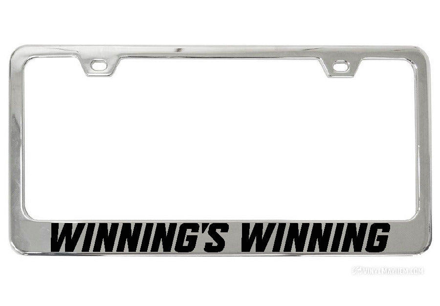 Winning&#39;s Winning chrome license plate frame