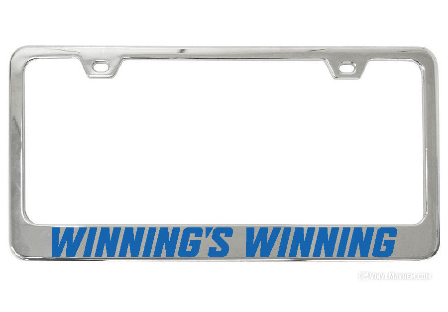 Winning&#39;s Winning chrome license plate frame