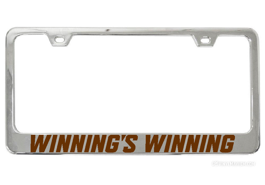 Winning&#39;s Winning chrome license plate frame