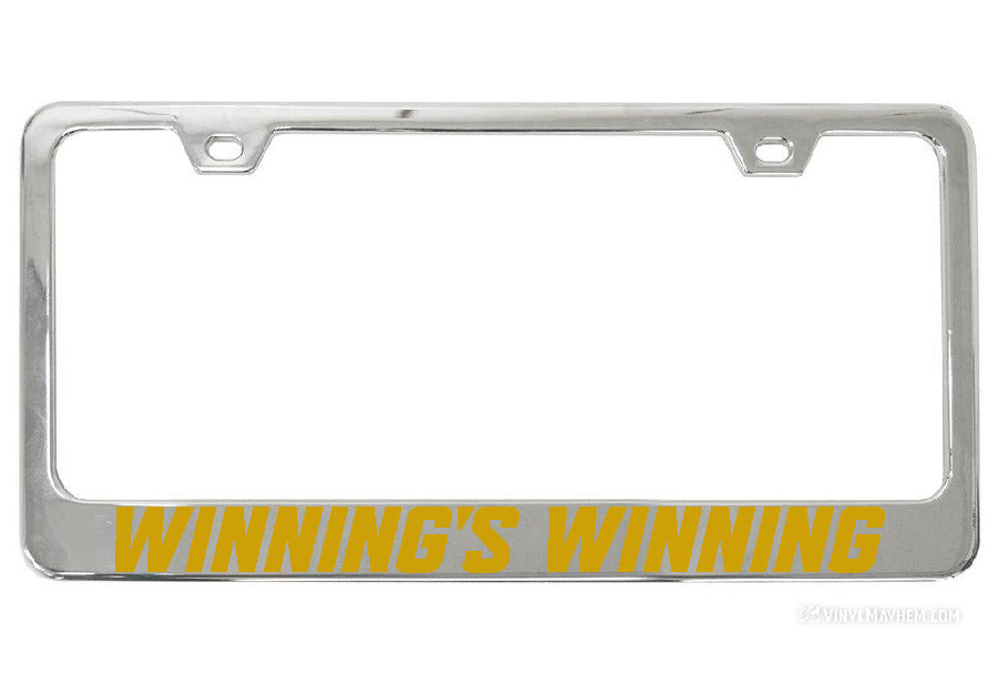 Winning&#39;s Winning chrome license plate frame