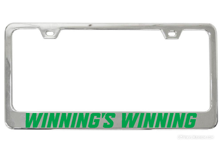 Winning&#39;s Winning chrome license plate frame