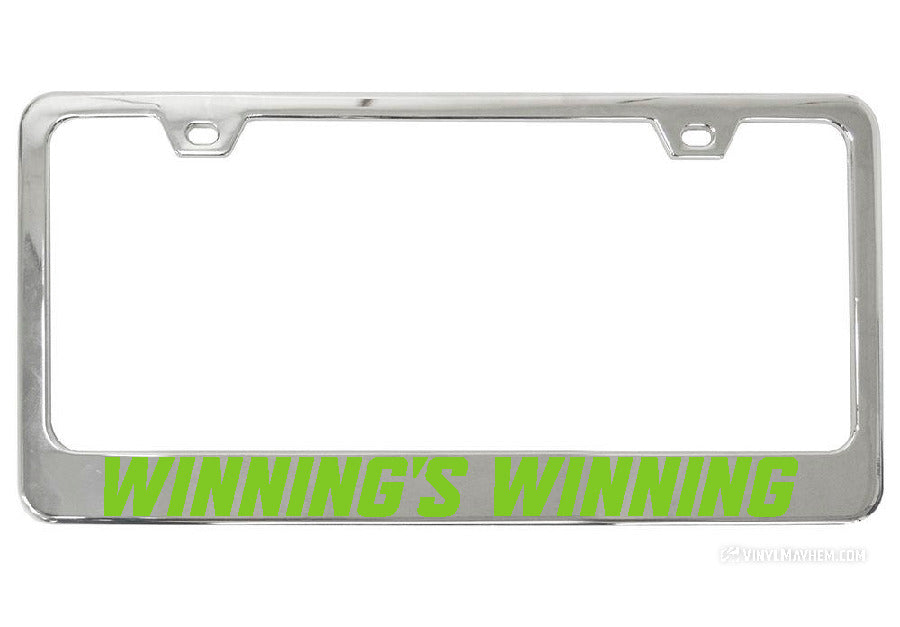 Winning&#39;s Winning chrome license plate frame