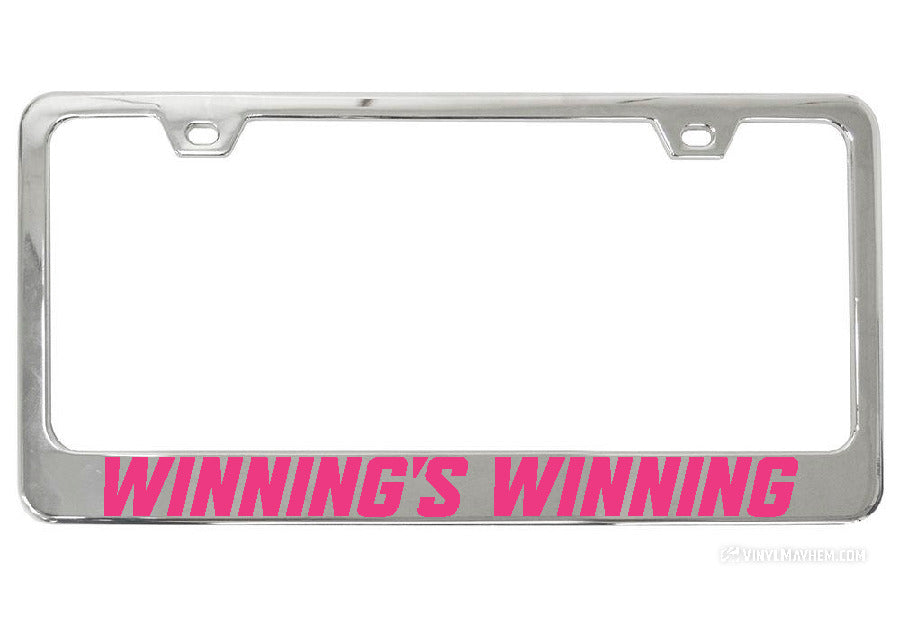 Winning&#39;s Winning chrome license plate frame