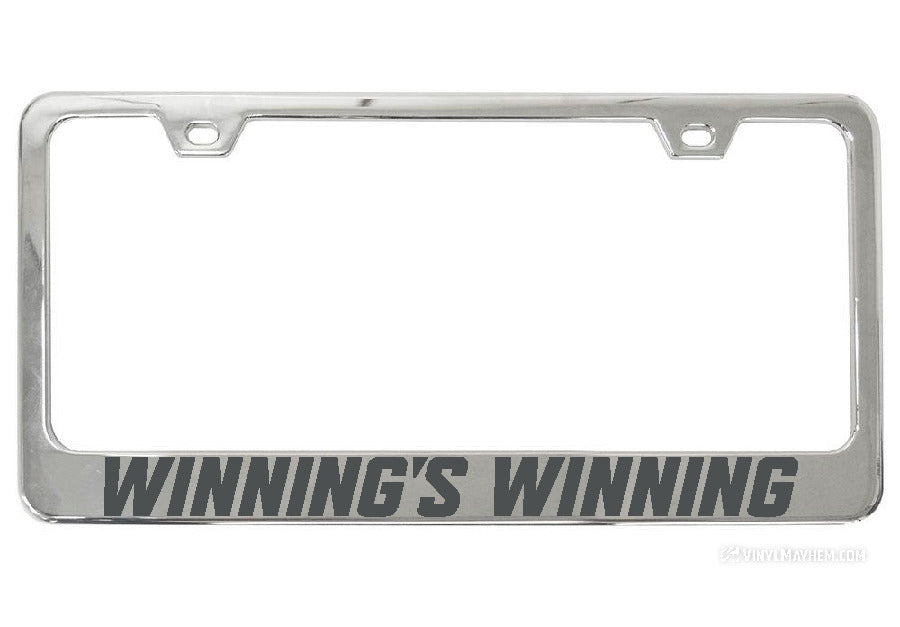 Winning&#39;s Winning chrome license plate frame