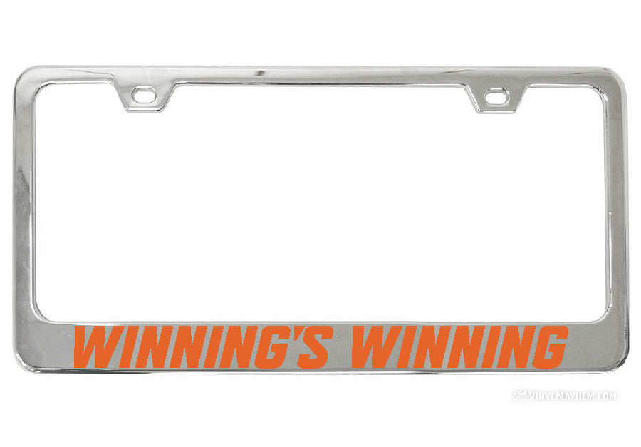 Winning&#39;s Winning chrome license plate frame