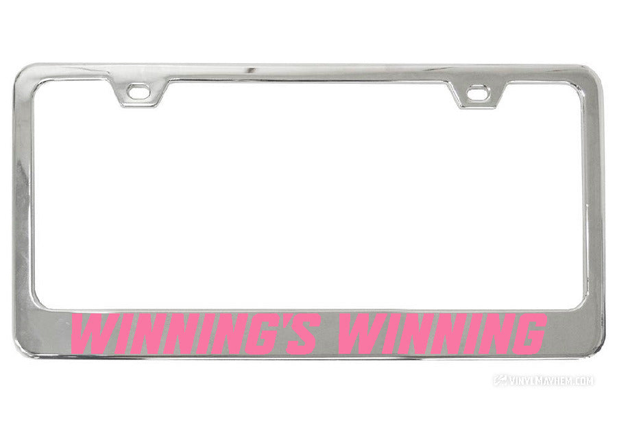 Winning&#39;s Winning chrome license plate frame
