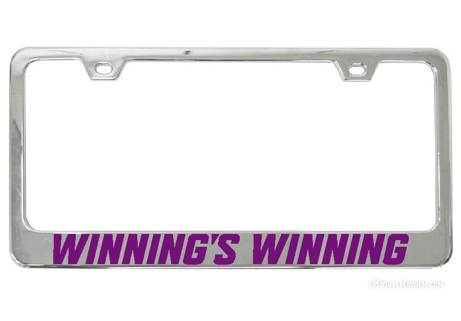Winning&#39;s Winning chrome license plate frame