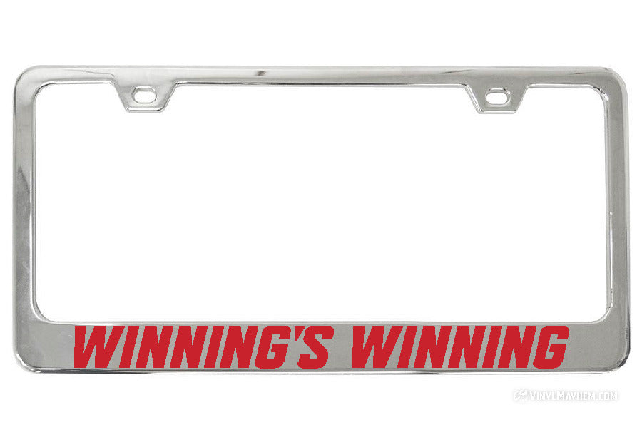Winning&#39;s Winning chrome license plate frame