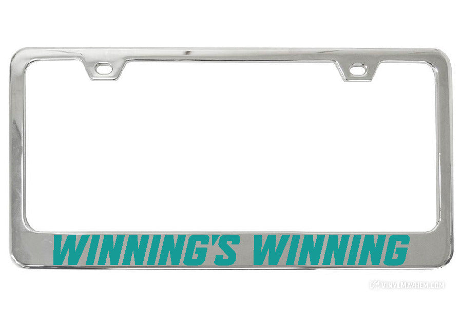 Winning&#39;s Winning chrome license plate frame