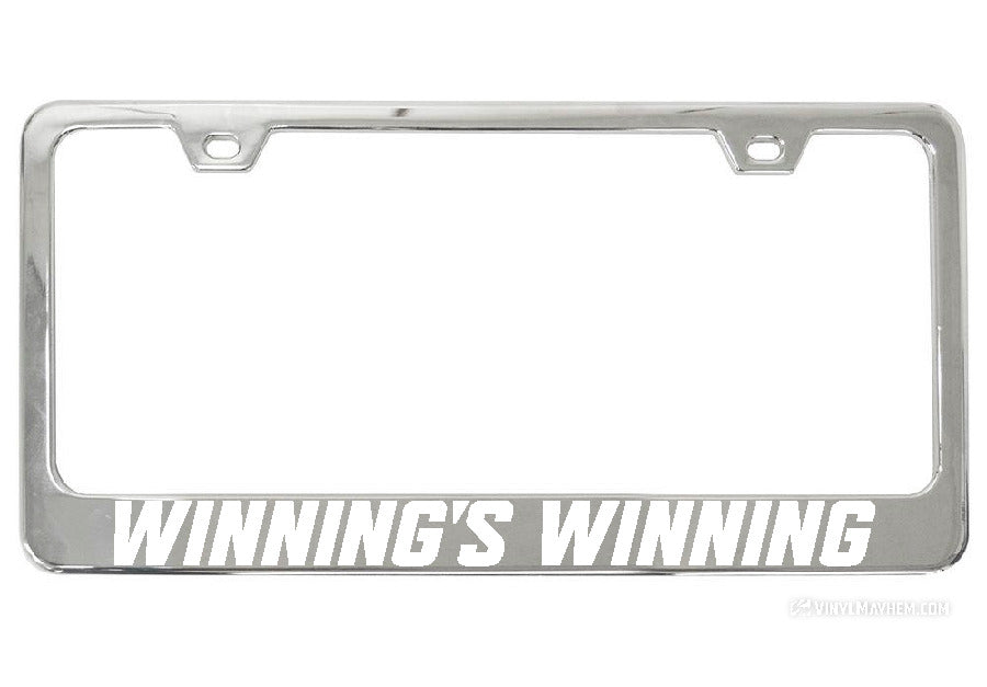 Winning&#39;s Winning chrome license plate frame