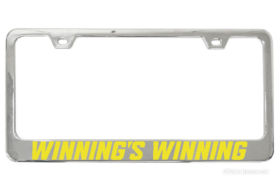 Winning&#39;s Winning chrome license plate frame