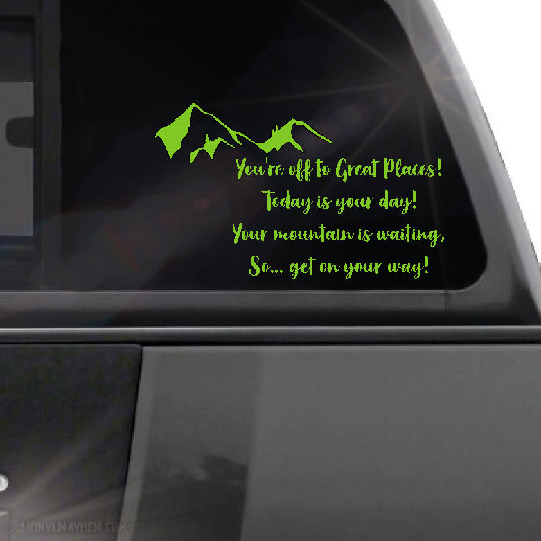 You&#39;re Off To Great Places! vinyl sticker