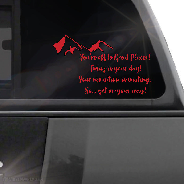 You&#39;re Off To Great Places! vinyl sticker