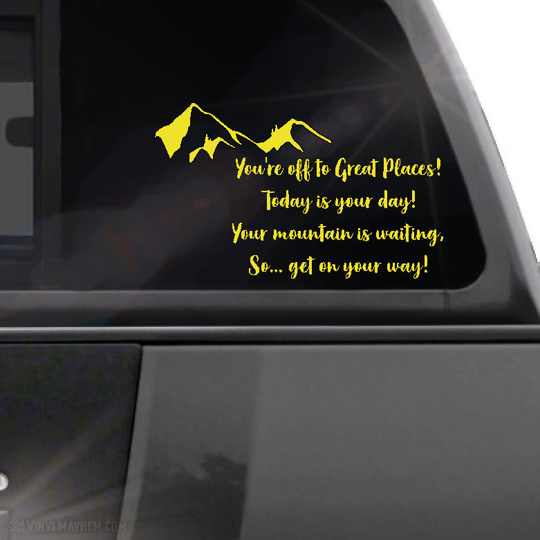 You&#39;re Off To Great Places! vinyl sticker