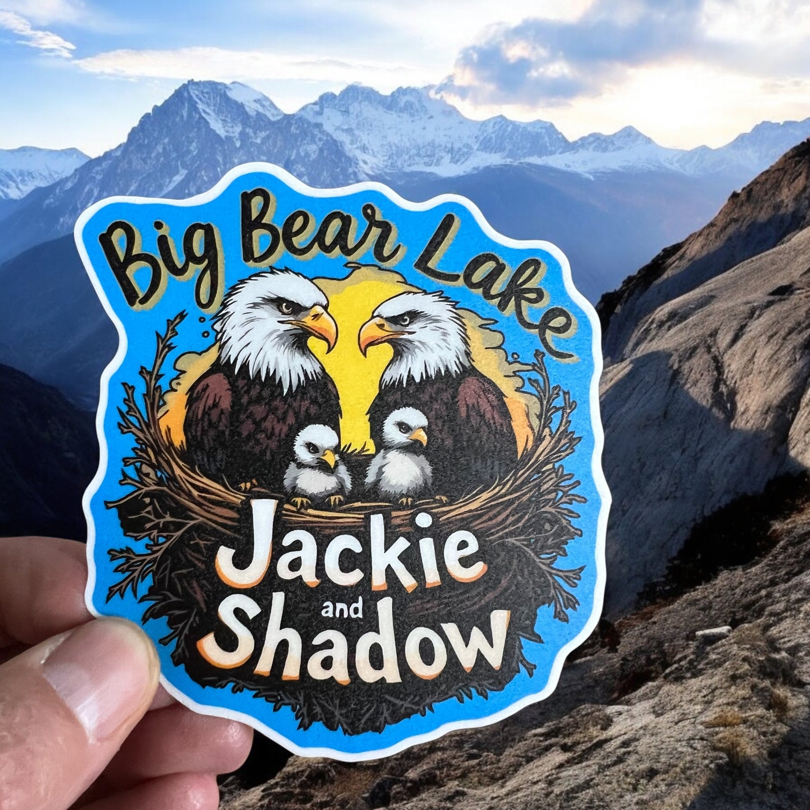 Big Bear Lake California Jackie and Shadow Eagles sticker