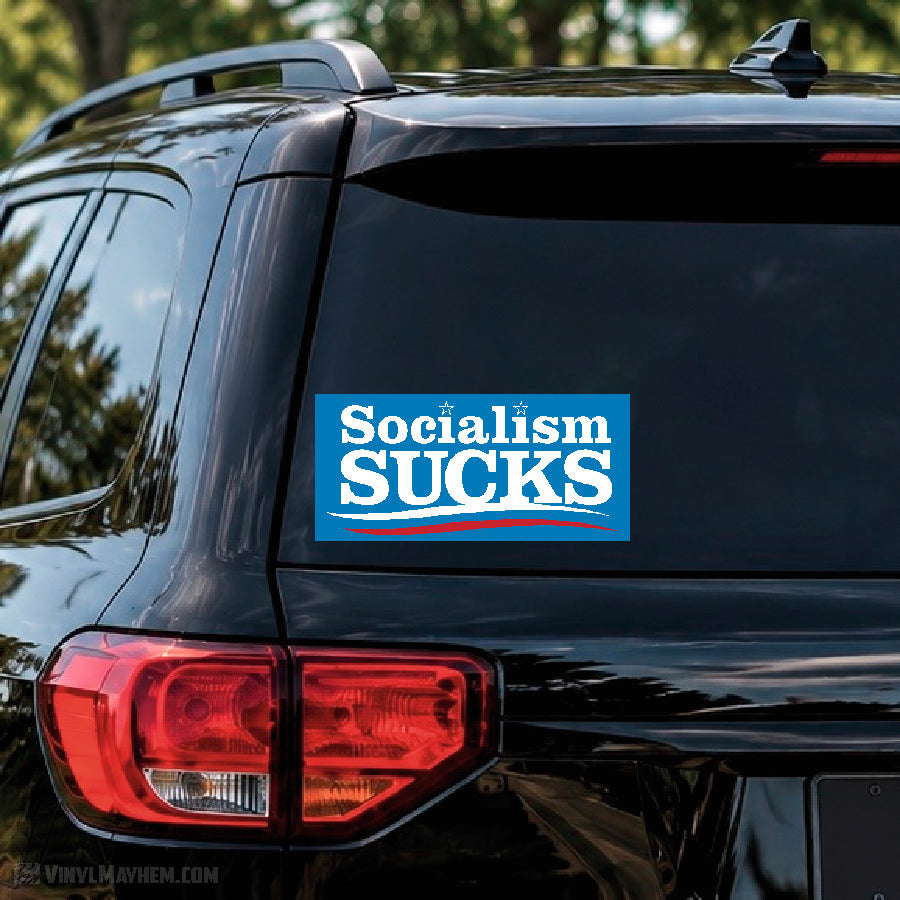 Socialism Sucks Patriotic Political Vinyl Sticker