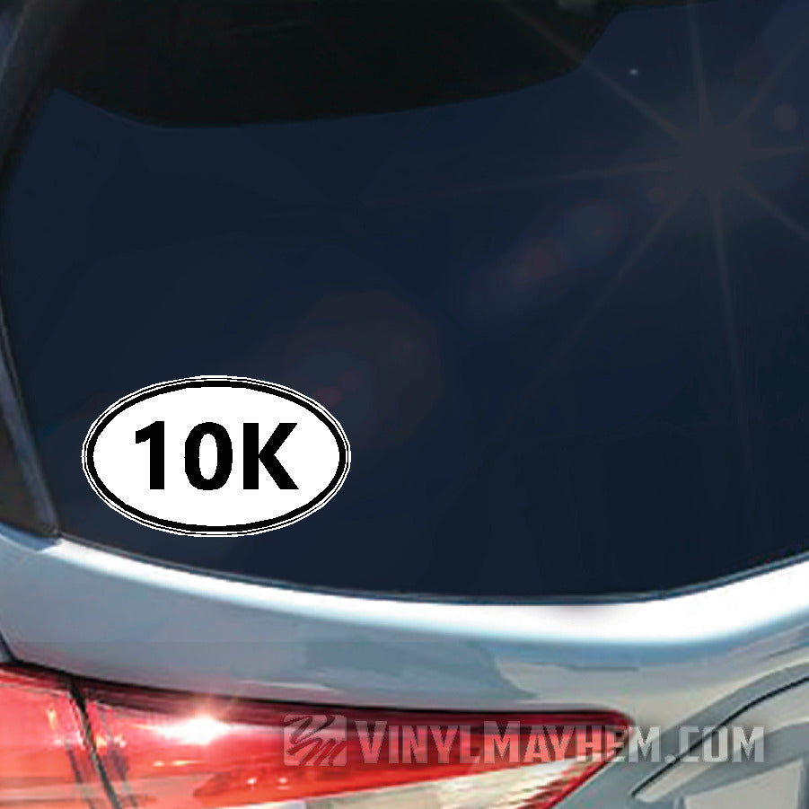 10K Run oval sticker