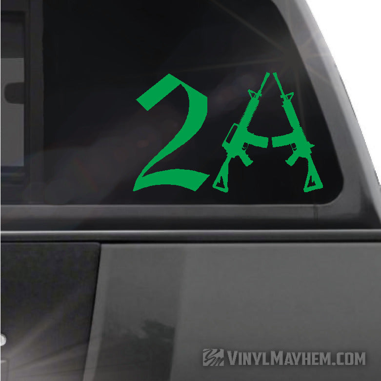 2A with AR Rifles vinyl sticker | Second Amendment Decals - Vinyl Mayhem