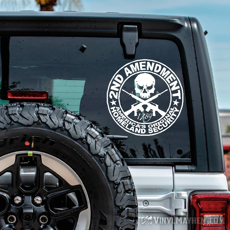 Dhs Sticker 2nd Amendment America's Original Homeland Security vinyl sticker ...