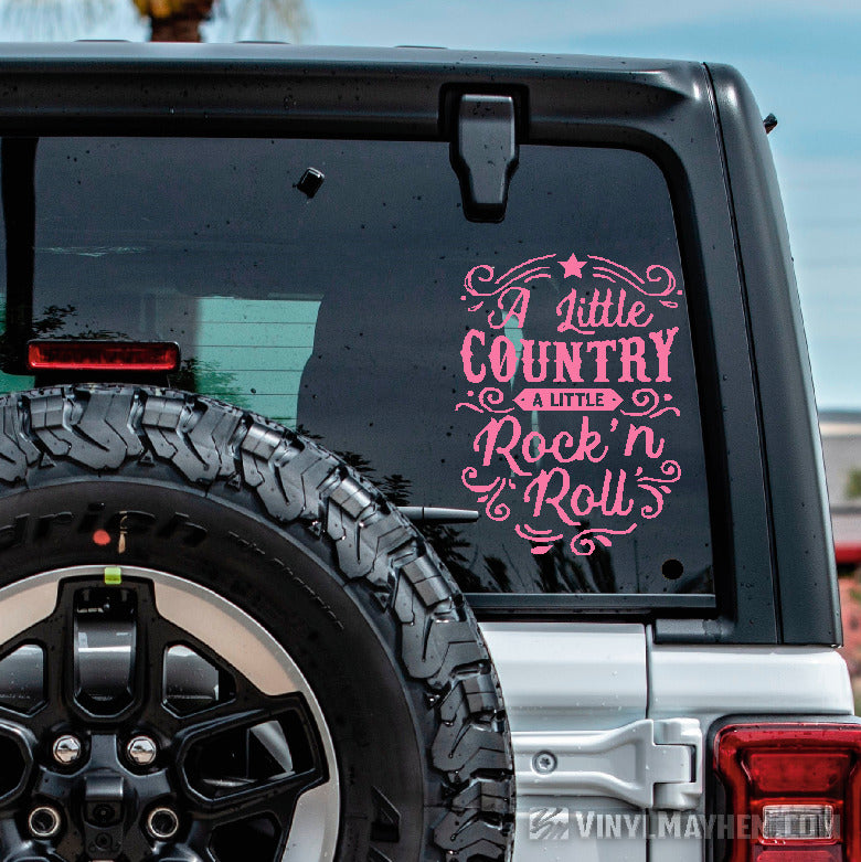 A Little Country A Little Rock &#39;N Roll vinyl sticker