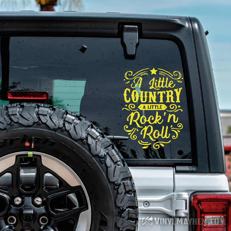 A Little Country A Little Rock &#39;N Roll vinyl sticker