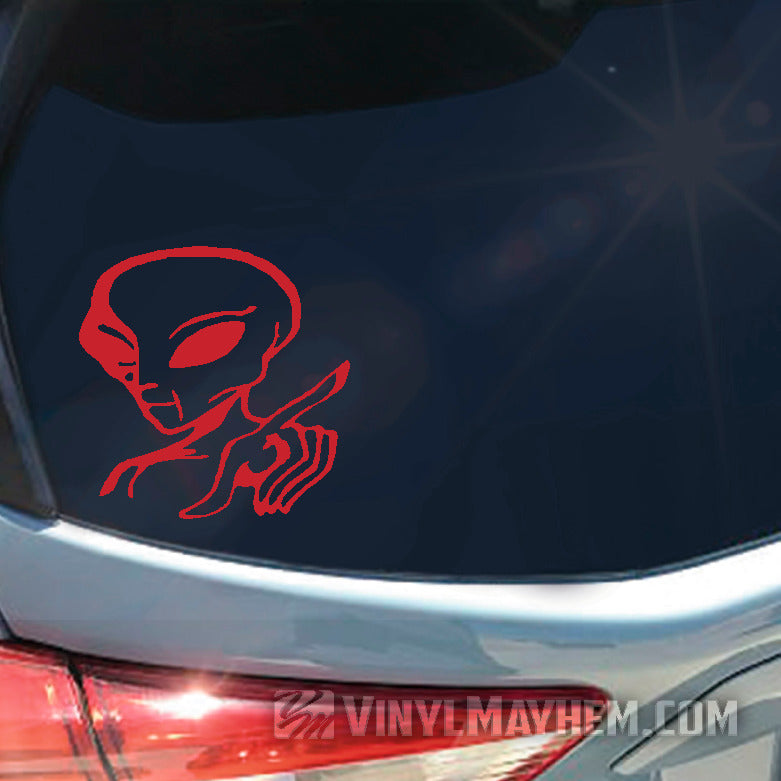 Alien vinyl sticker online by vinyl mayhem