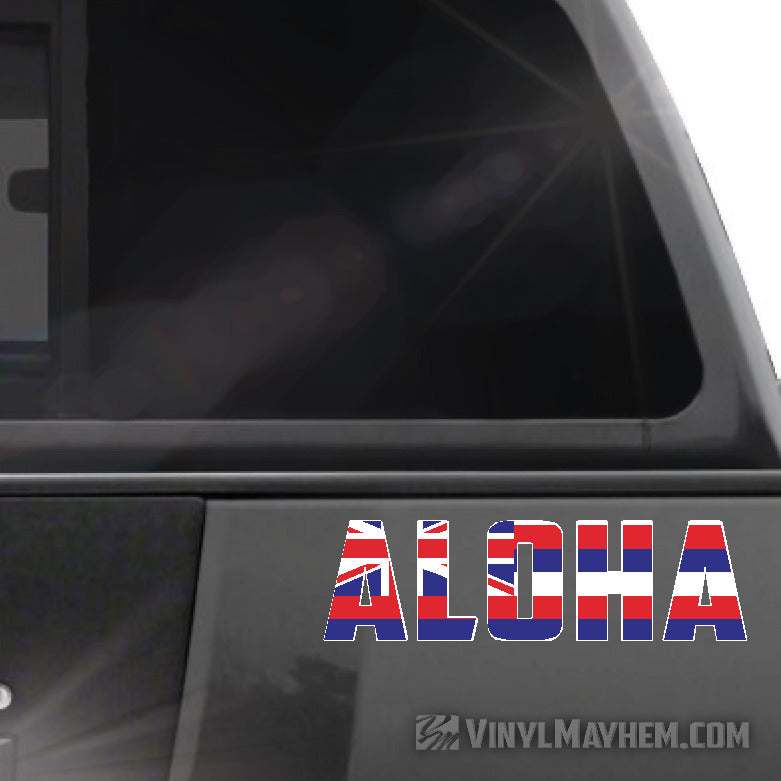 Aloha Hawaii State Flag Hawaiian sticker