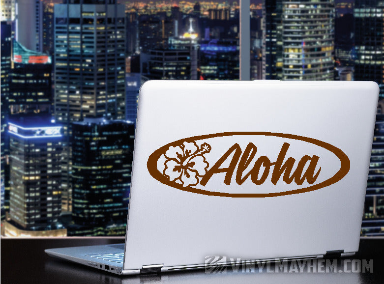 Aloha Hibiscus Flower vinyl sticker