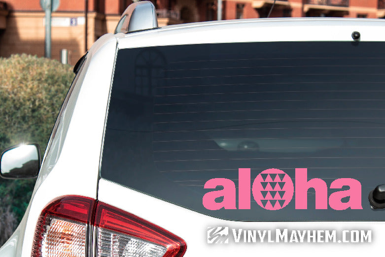 Aloha Maka Ihe Hawaiian tribal triangles vinyl sticker