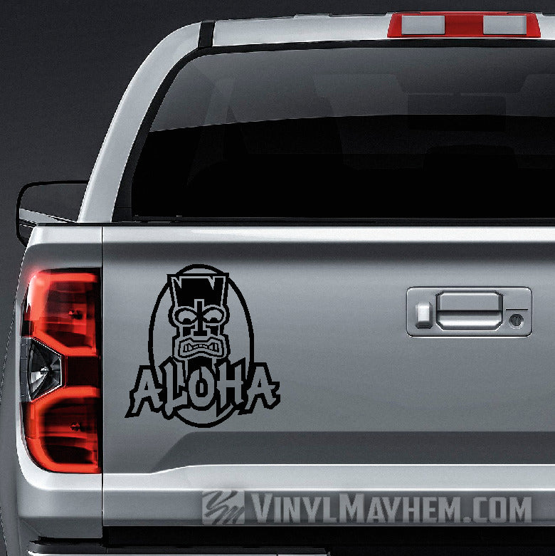 Aloha Tiki Hawaiian vinyl sticker