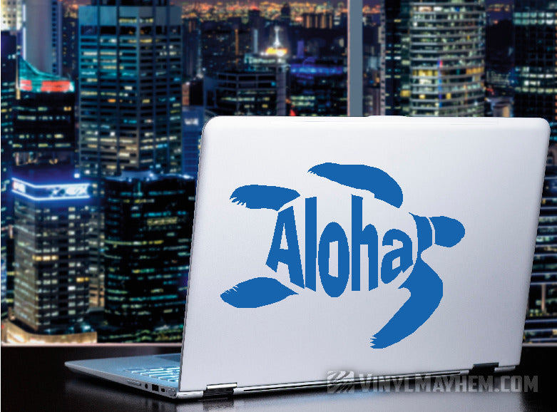 Aloha turtle Hawaiian vinyl sticker