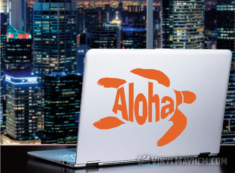 Aloha turtle Hawaiian vinyl sticker